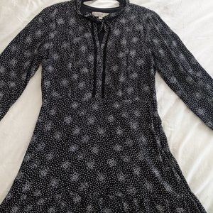 LOFT Navy Floral Dress